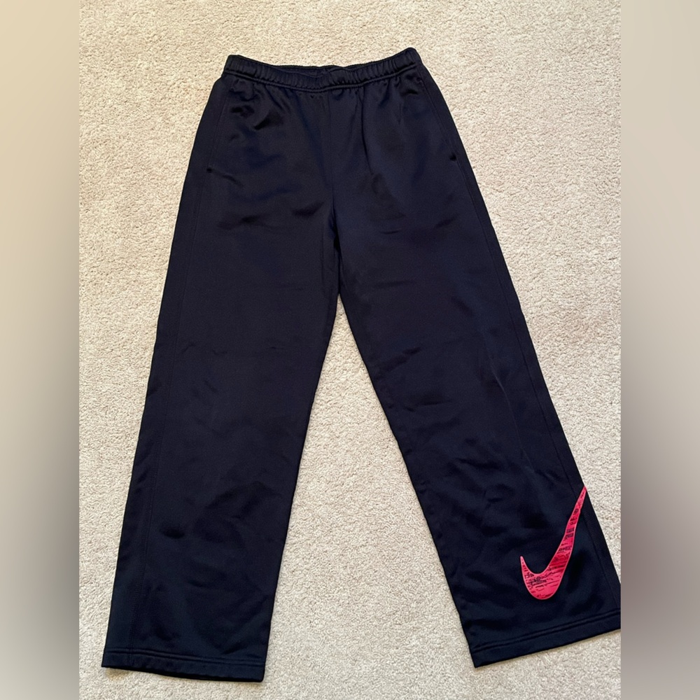 Nike Kids Black and Red Joggers